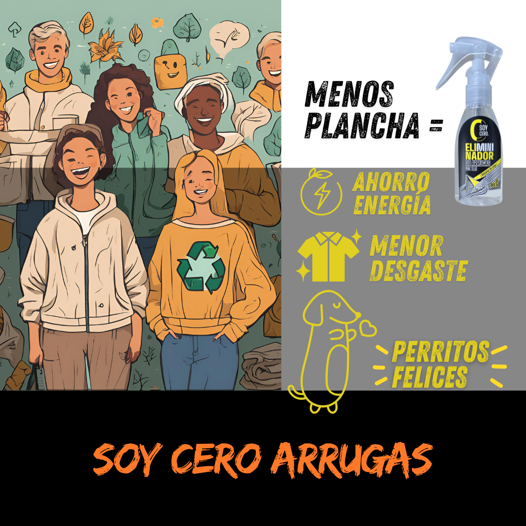 Soy Cero arrugas - EliMINIador de arrugas para telas, sin usar plancha para cualquier tela. EDICIÓN VIAJE