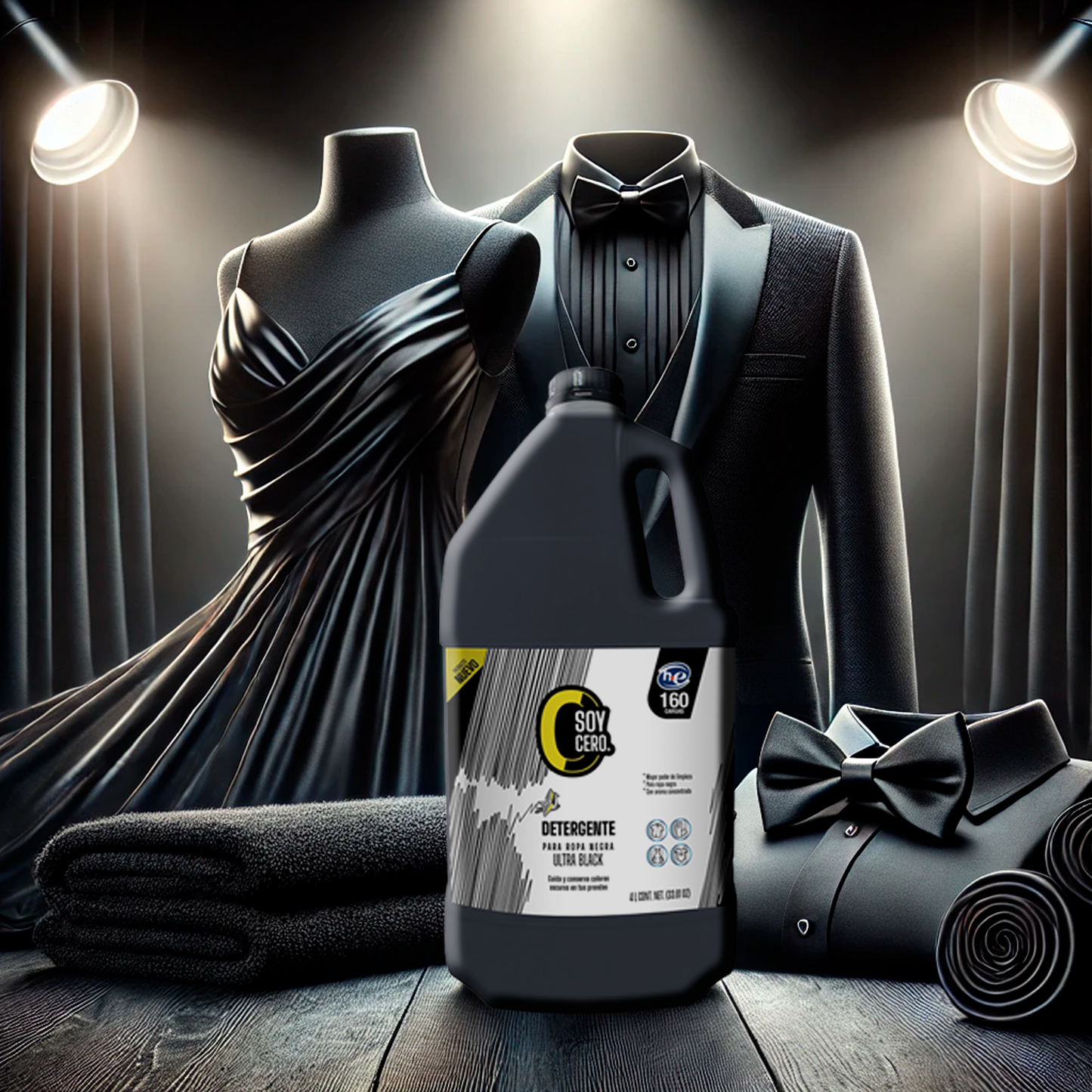 Detergente Ultrablack para Ropa Negra, 4 L, Fórmula Concentrada, 160 Cargas