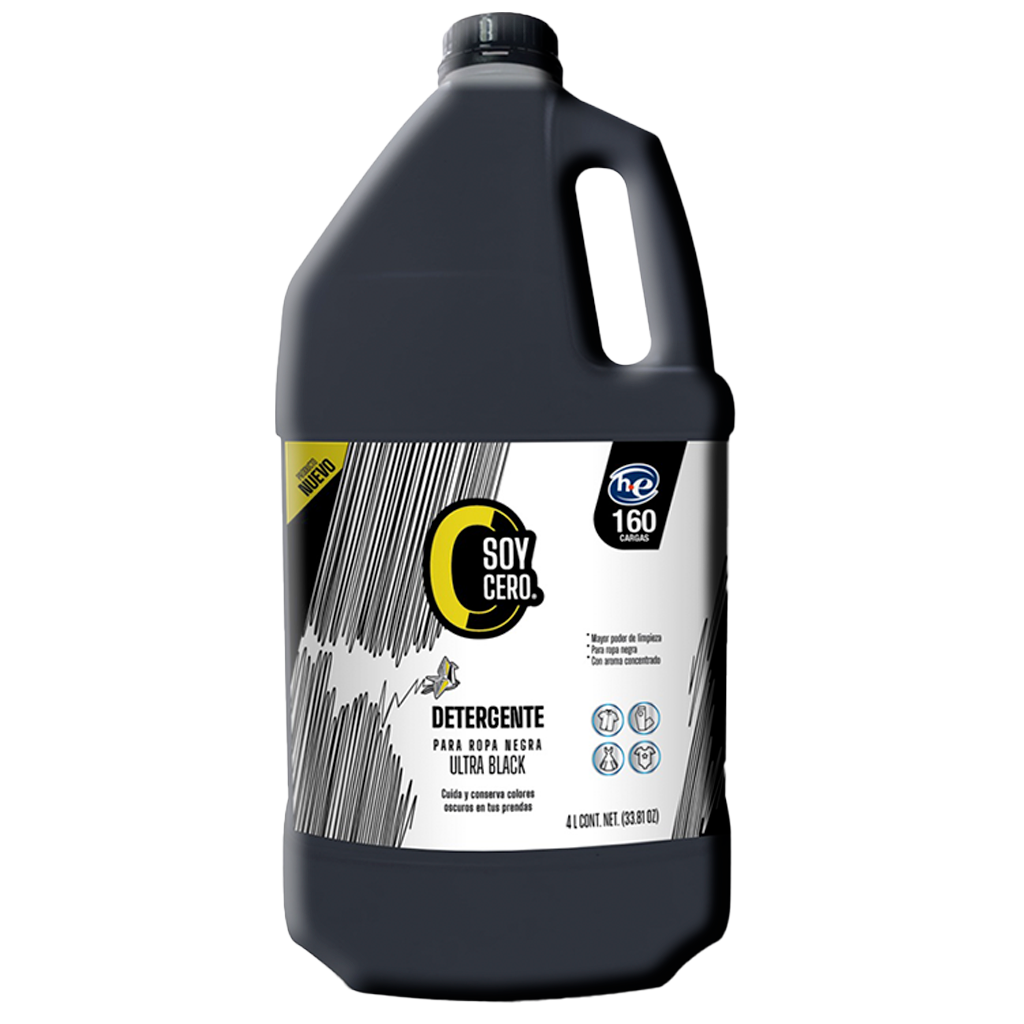 Detergente Ultrablack para Ropa Negra, 4 L, Fórmula Concentrada, 160 Cargas